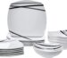 Modern Beams Square Dinnerware Set, 18-Piece for 6 Covers